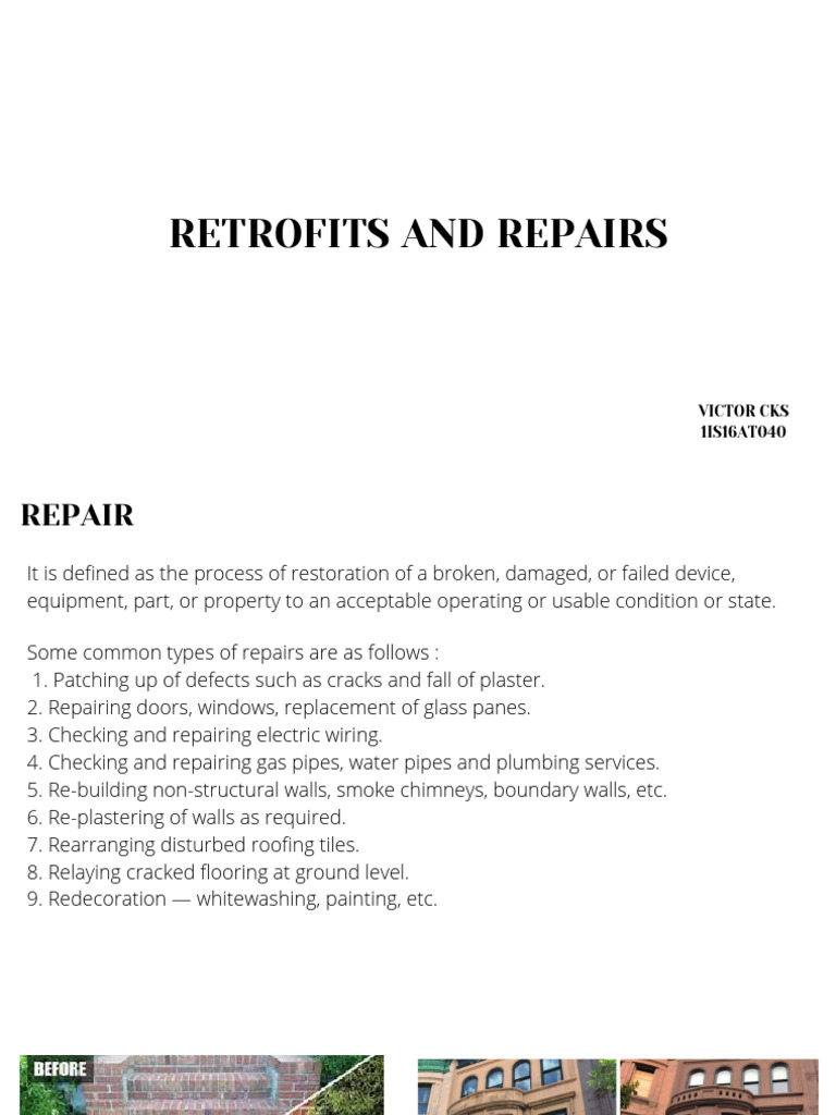 Retrofits and Repair | PDF