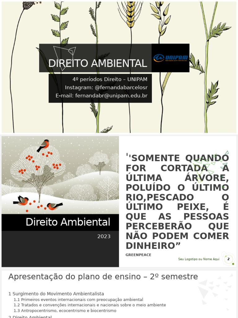 1 - Surgimento Do Movimento Ambientalista | PDF