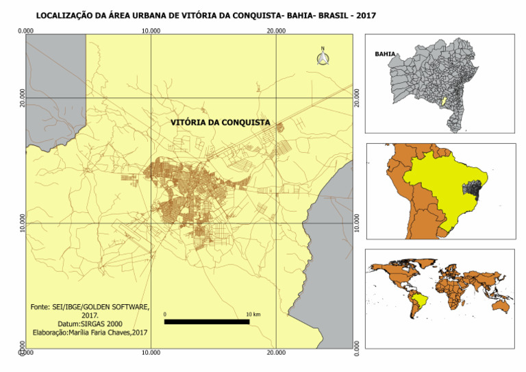 MAPA DE LOCALIZAÇÃO Vitória Da Conquista - BA | PDF