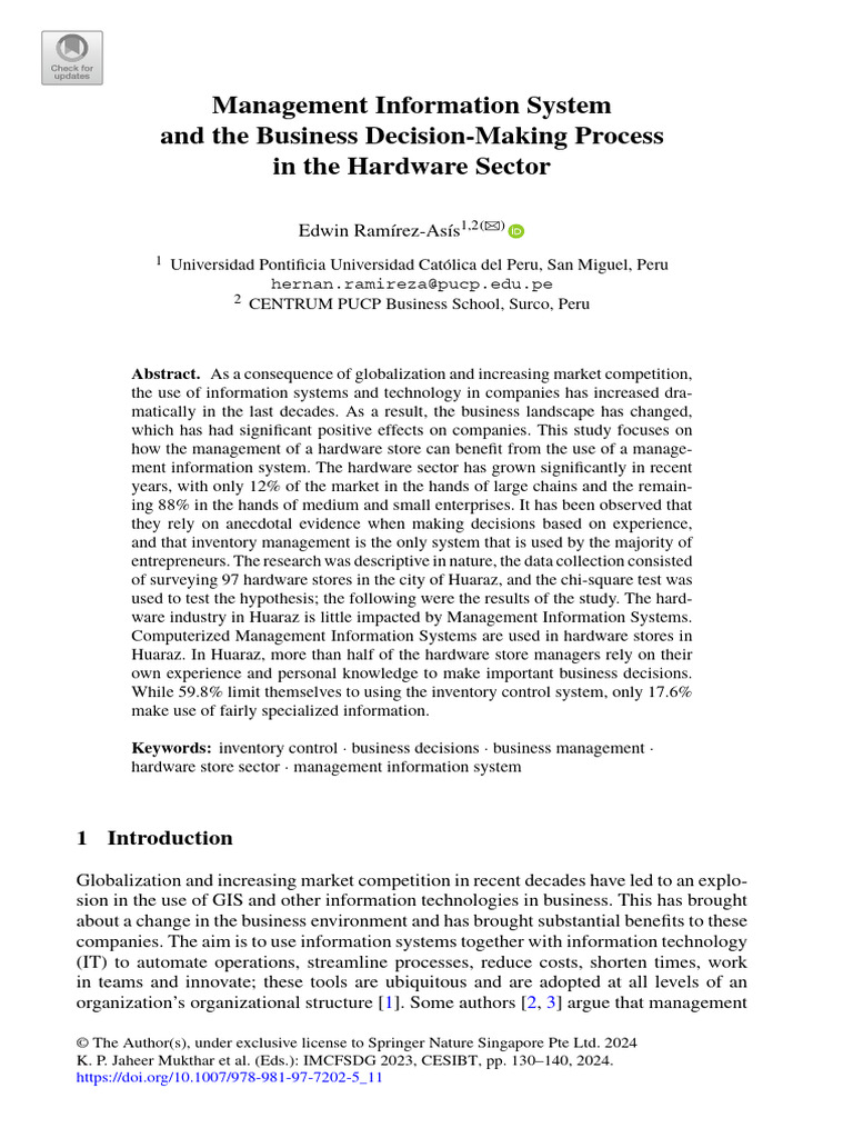 Management Information System and The Business Decision-Making Process ...