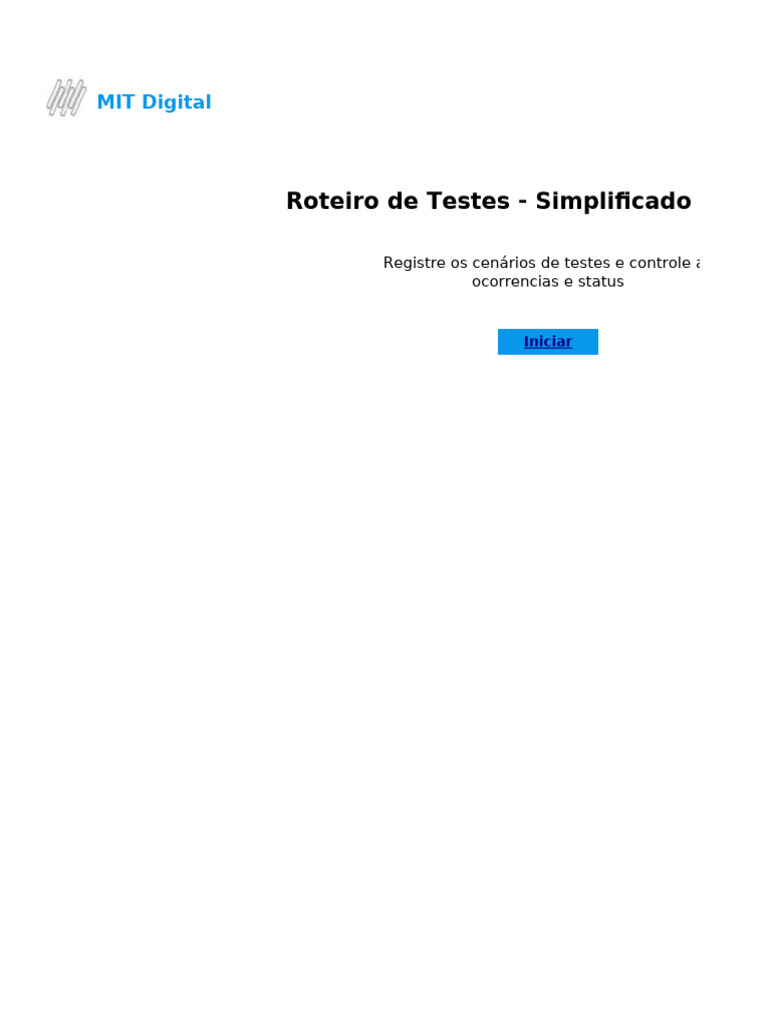 Roteiro De Testes Simplificado Mit045 Pdf