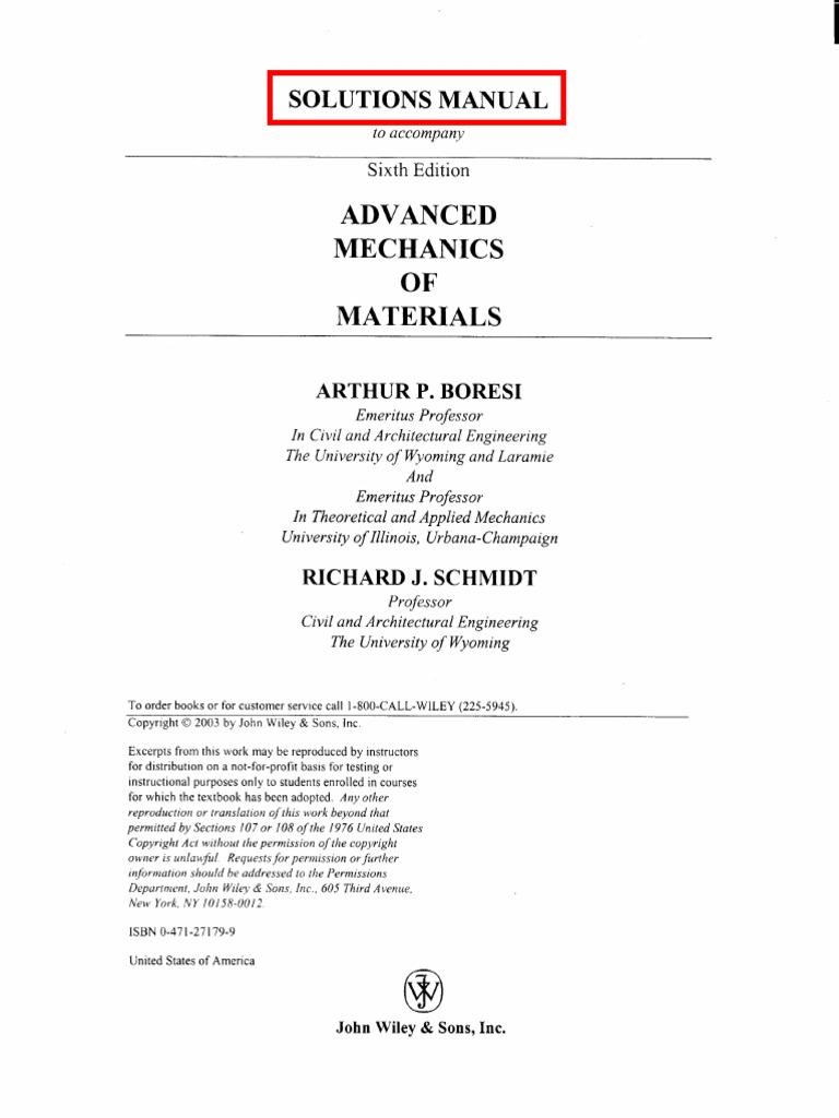 Mechanical Behavior Solution | PDF