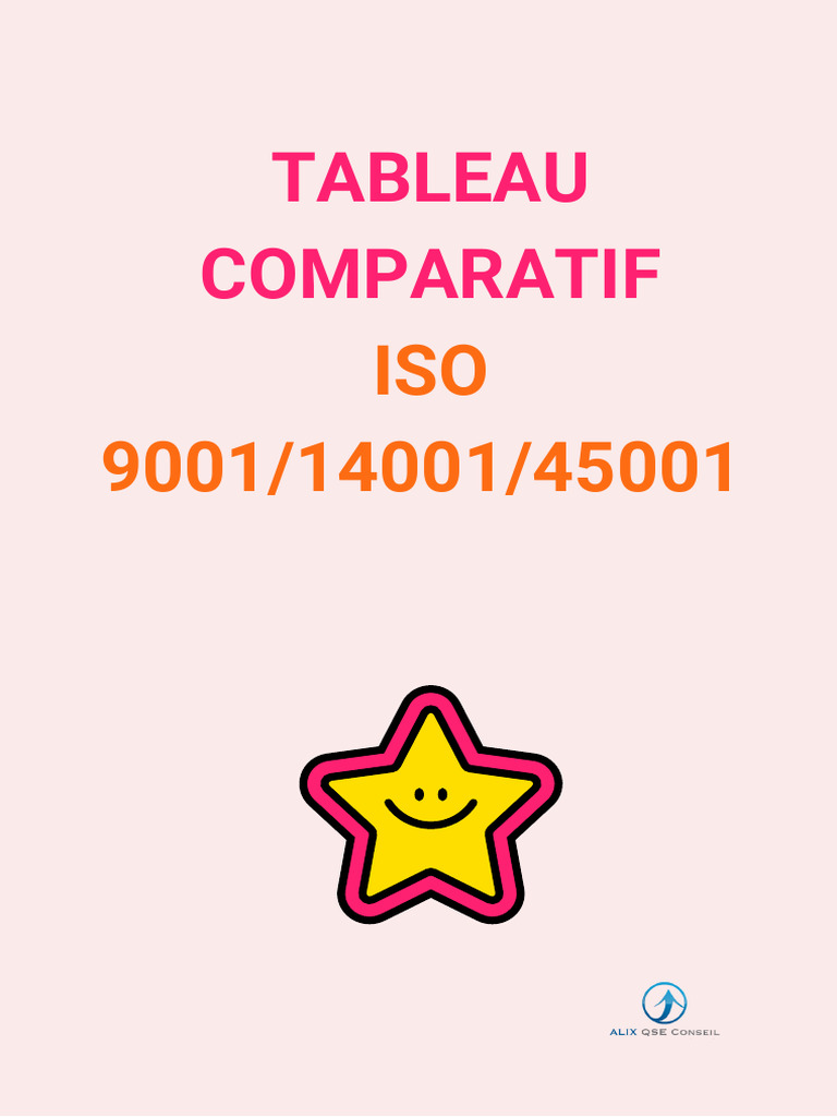 Tableau Comparatif ISO 9001 - 14001 - 45001 | PDF