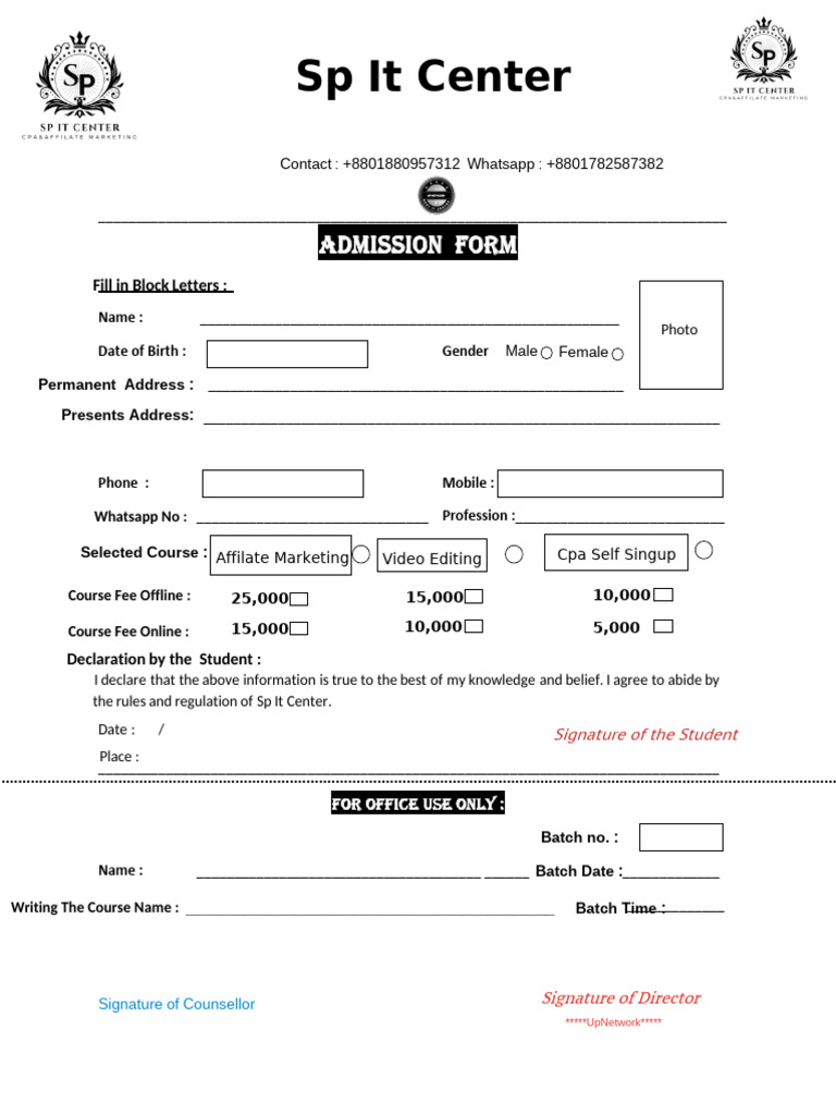 Course Enrollment Form | PDF