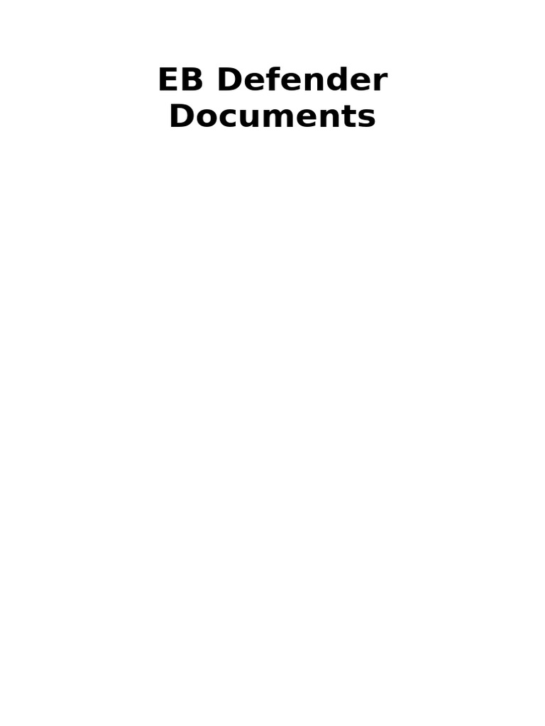 EB Defender Document | PDF