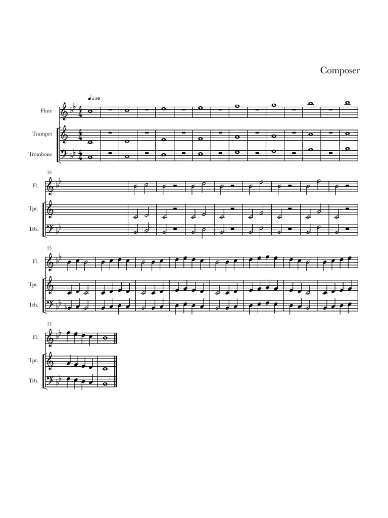Composer: Flute | PDF | Musical Instruments | Brass Instruments