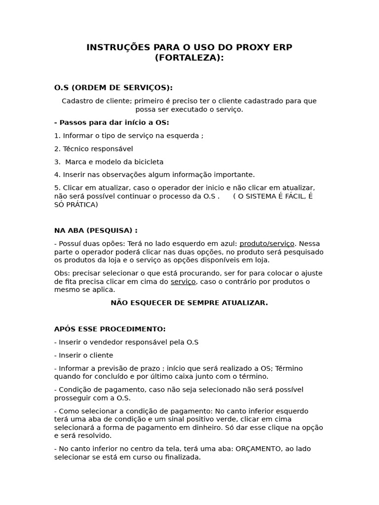 Instru es Para O Uso Do Proxy Erp O S PDF