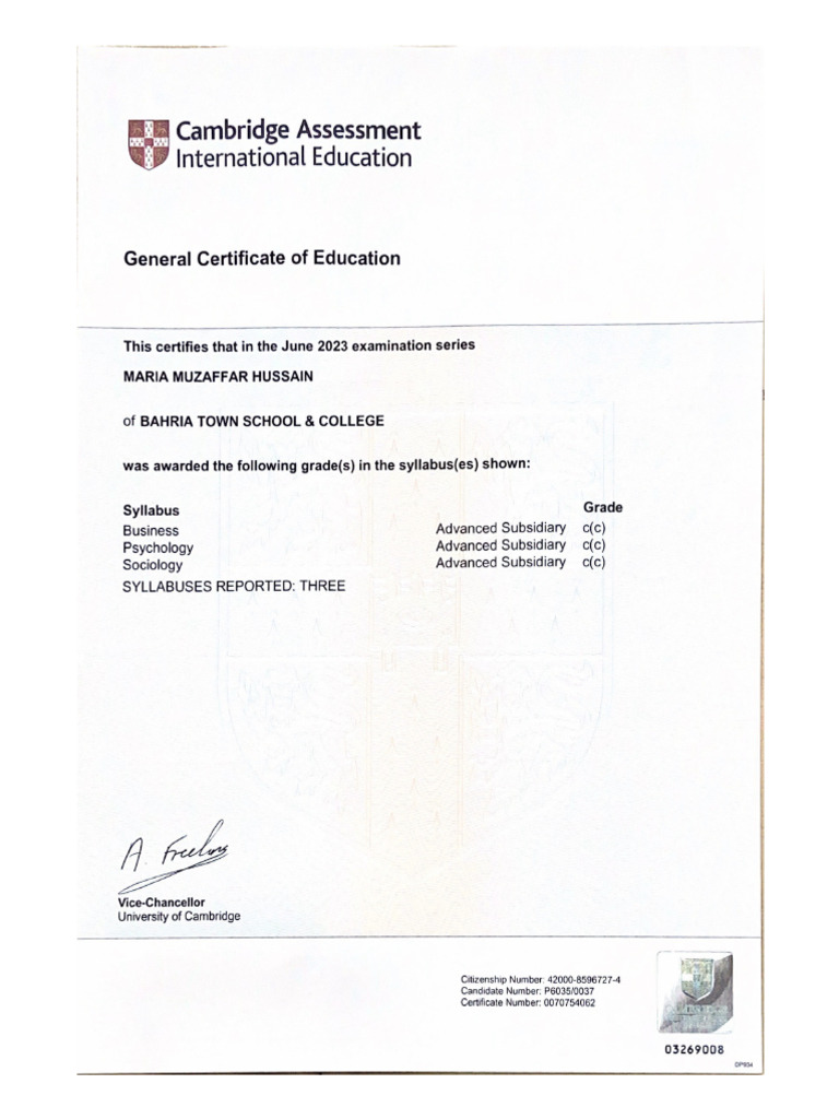 Cambridge Assessment A Level | PDF