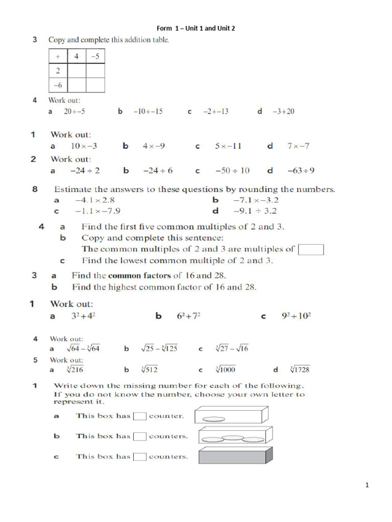 Unit 1 and 2 | PDF