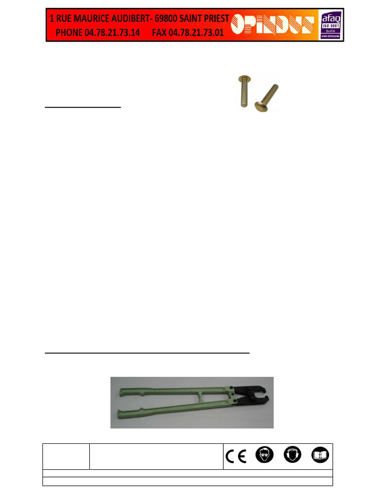 Pose de Rivets et Bouterolles | PDF | Rivet