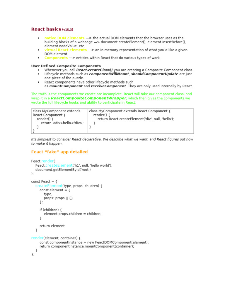 React Basics | PDF