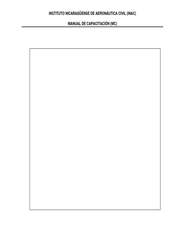 Instituto Nicaragüense de Aeronáutica Civil (Inac) Manual de ...