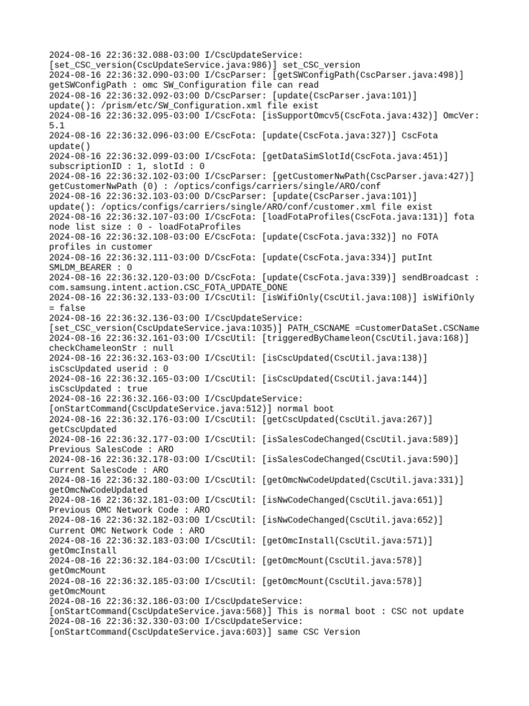 Prev CSC Log | PDF