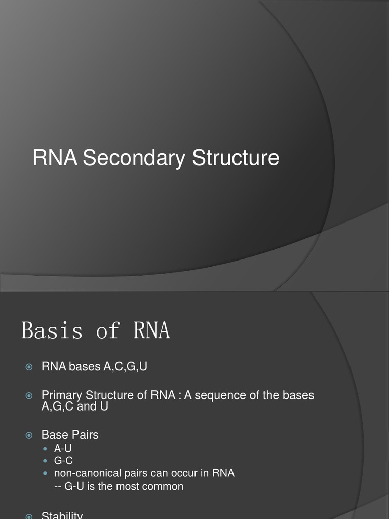 RNA Secondary Structure | PDF | Base Pair | Dynamic Programming
