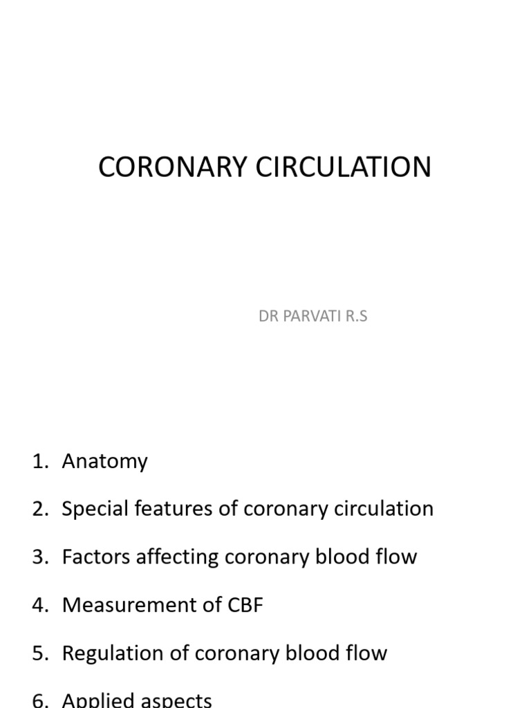 Coronary Circulation | PDF