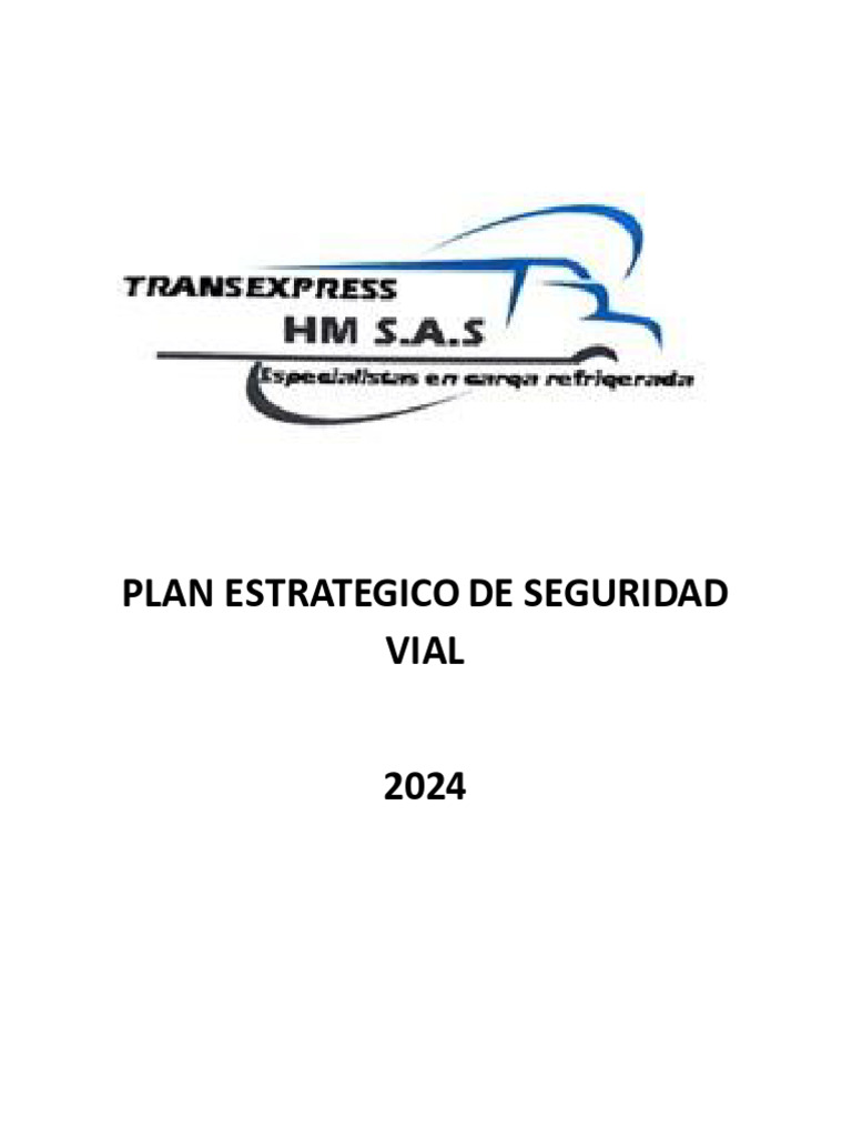 Plan Estrategico de Seguridad Vial | PDF | Riesgo | Planificación ...