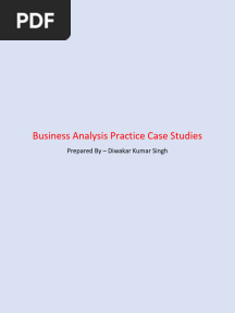 Business Analysis Practice Case Studies
