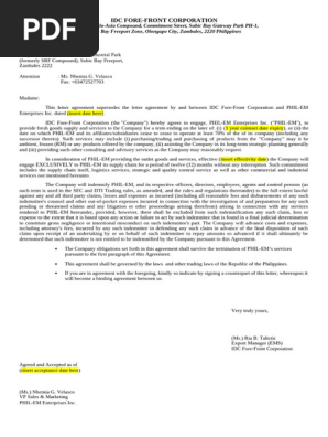 Service Agreement IDC-PHILEM