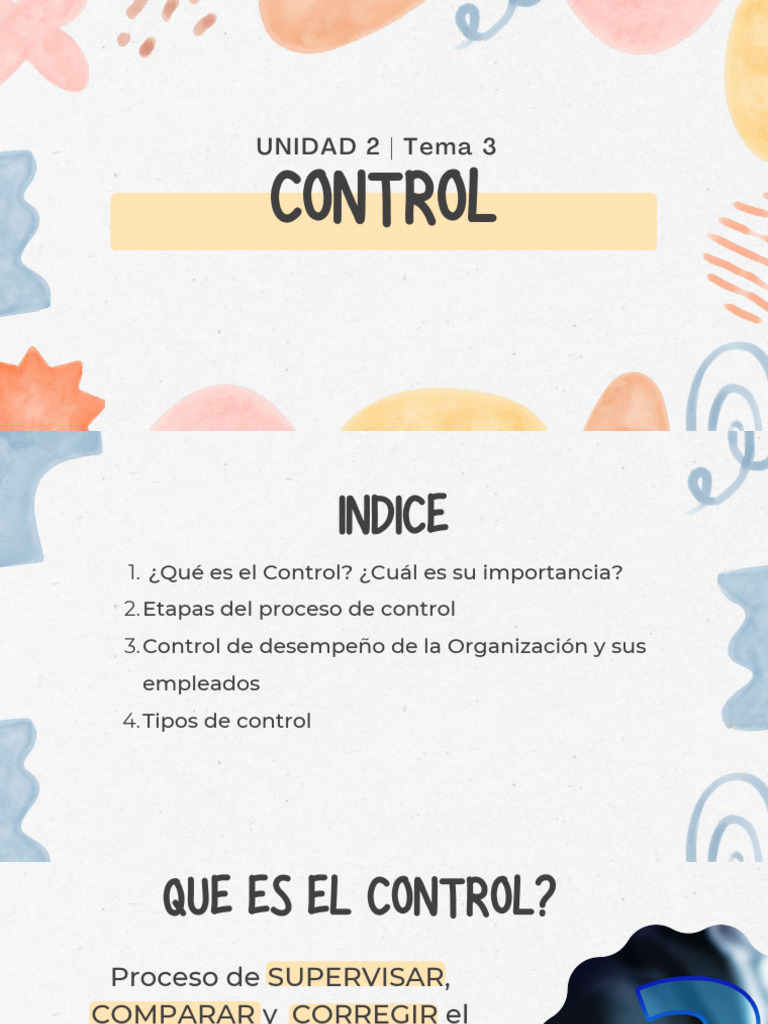 UNIDAD 2. Tema 3 CONTROL | PDF