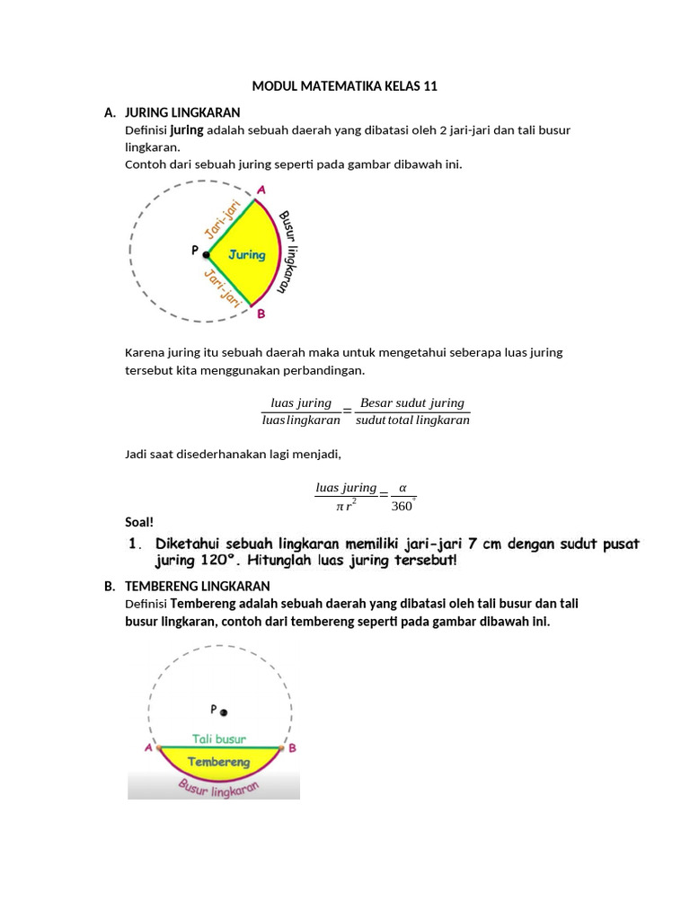 Modul Matematika Kelas 11 Bab 2 Semester 2 Pdf