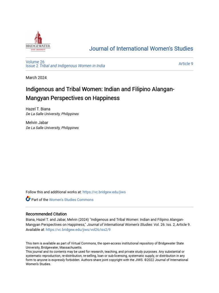 Indigenous and Tribal Women - Indian and Filipino Alangan-Mangyan | PDF