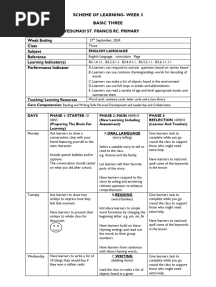 Term 1 Lesson Plan Basic 3 Week3 Notes