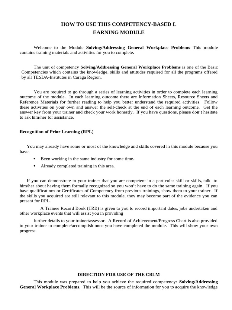 Solveaddress General Workplace Problems | PDF