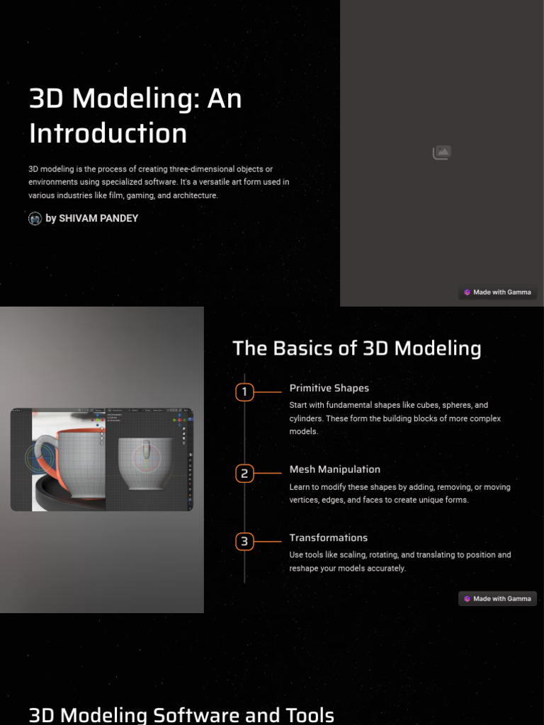 Introduction to 3D Modeling Basics | PDF | 3 D Modeling | Art