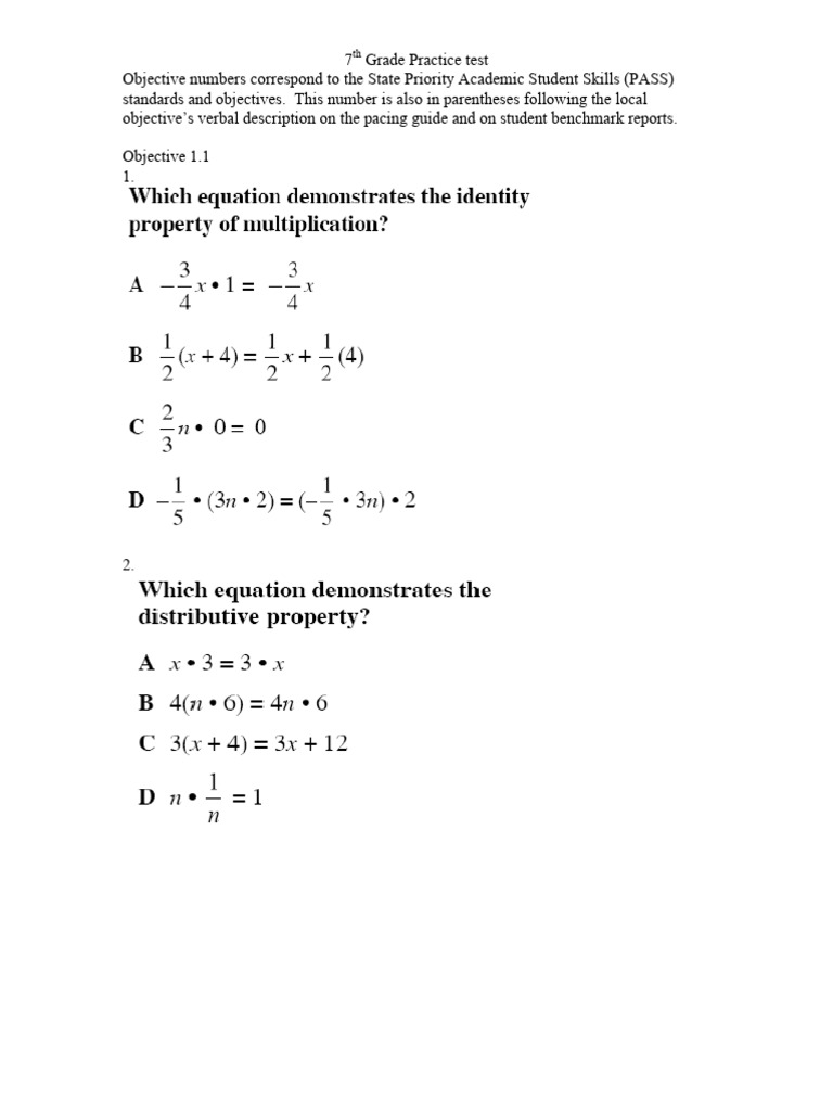 7th Grade ERB Practice Test PDF | PDF