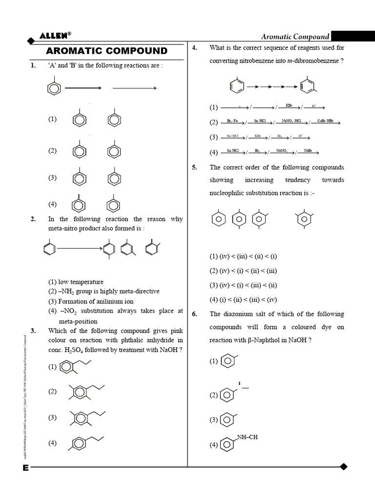 Aromatic Compound | PDF | Nitric Acid | Sulfuric Acid
