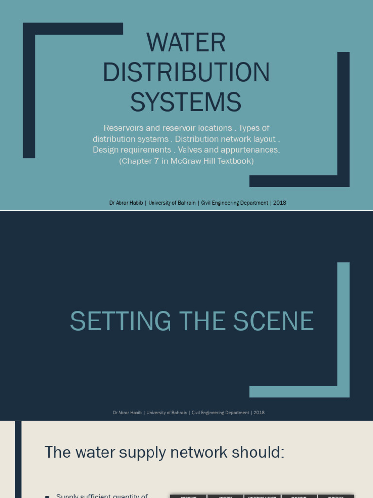 Lecture3 Water Distribution Networks Slides | PDF