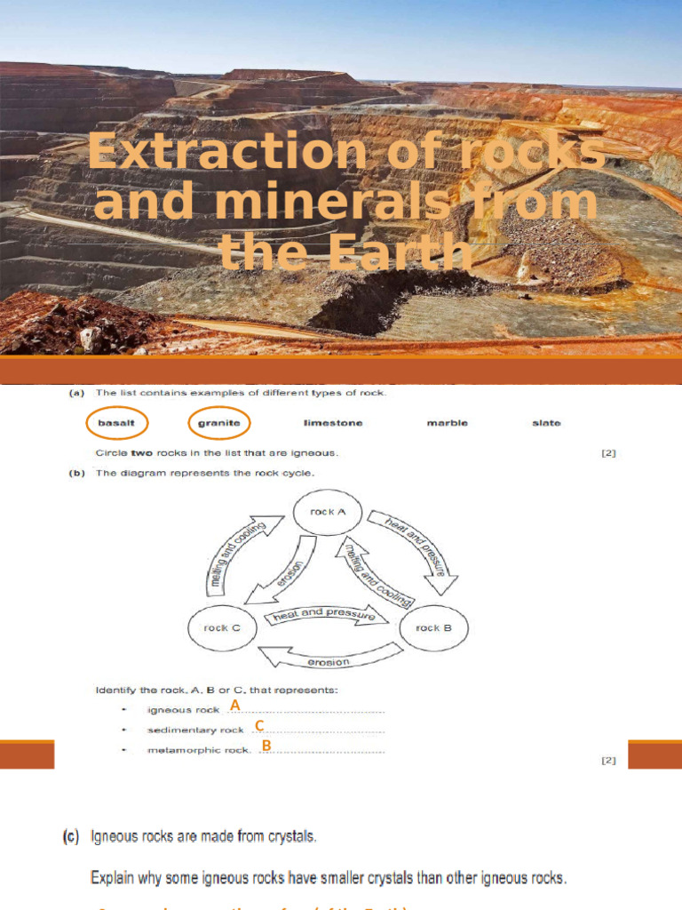 1 2 1 3 Extraction Of Rocks And Minerals From The Earth Pdf