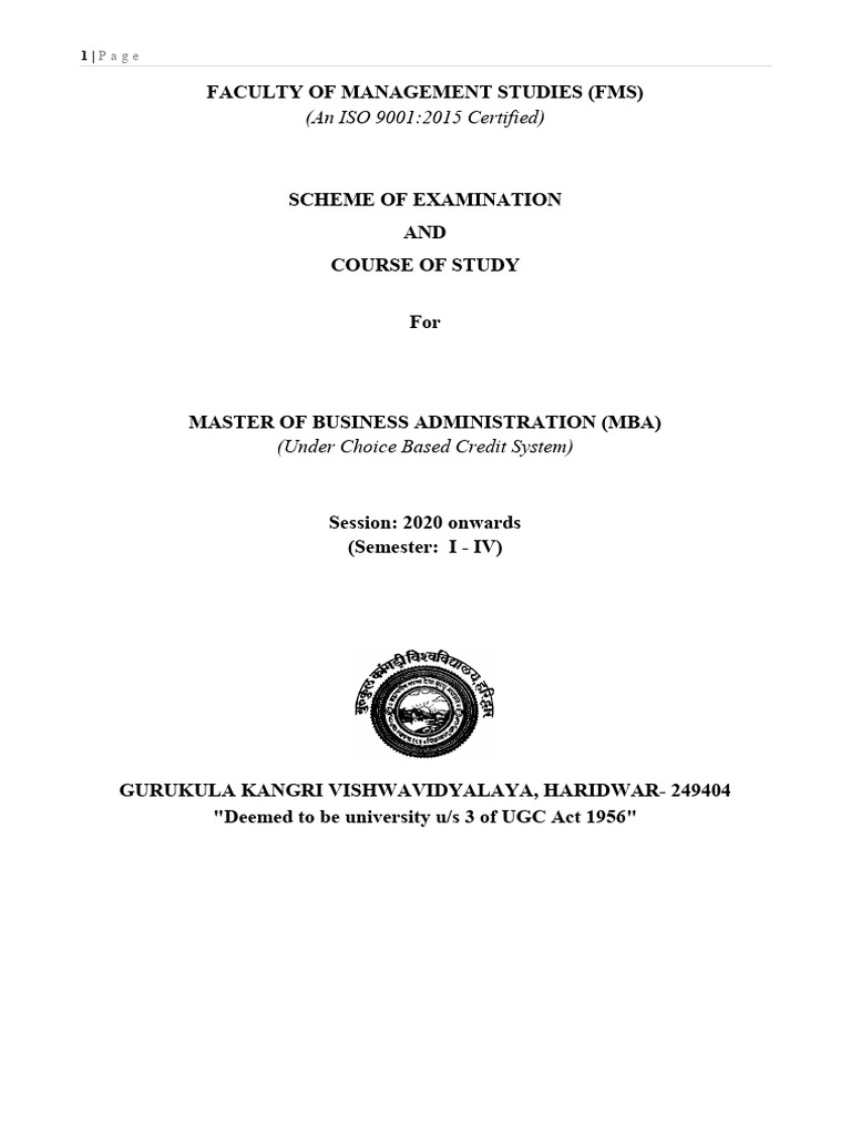 MBA Course Structure and Evaluation Guide | PDF | Computer Data Storage ...