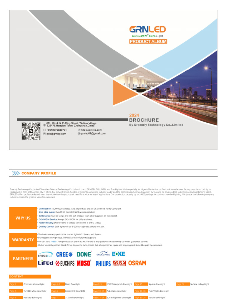 GRNLED LED Lighting Solutions Overview | PDF | Lighting