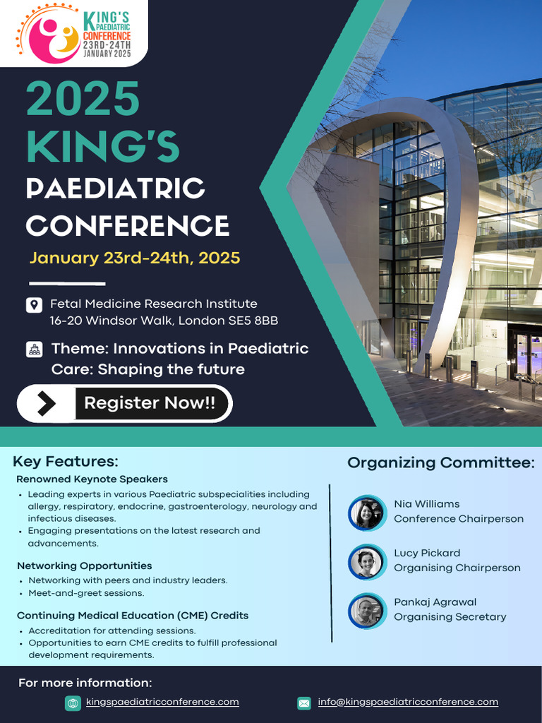 2025 King's Paediatric Conference - Flyer with Agenda | PDF