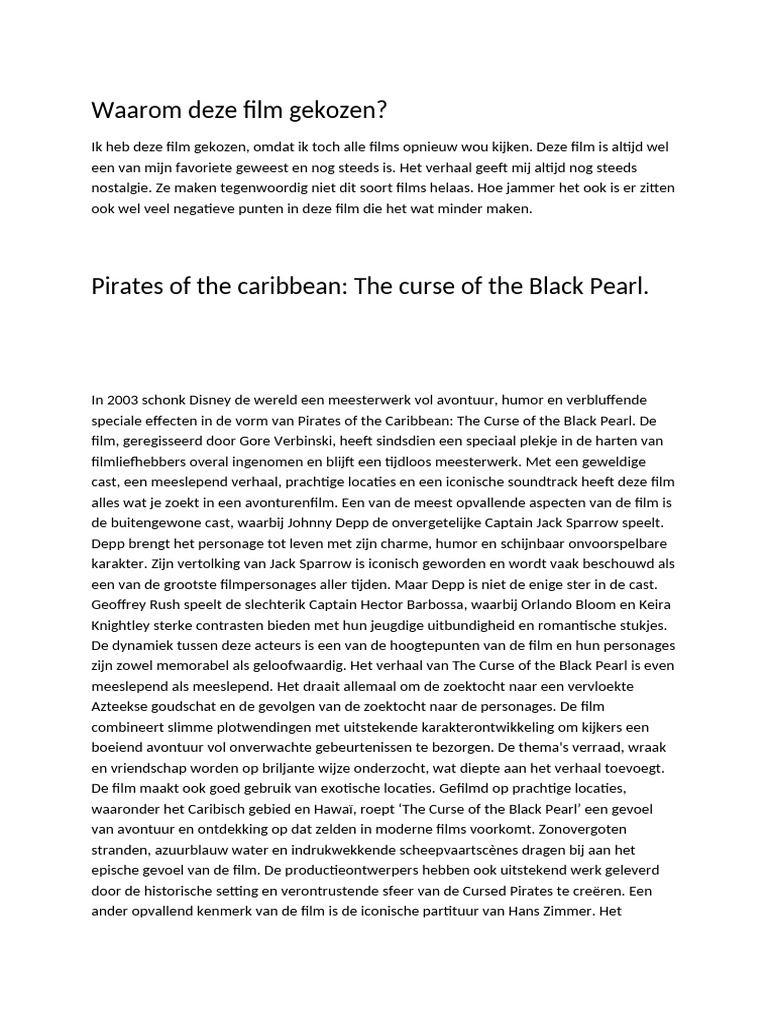 The Curse of The Black Pearl | PDF