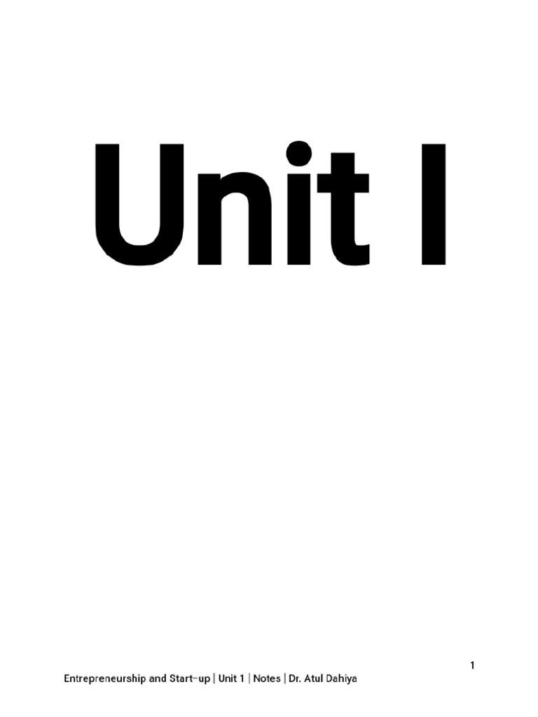 Unit I Notes ESU | PDF