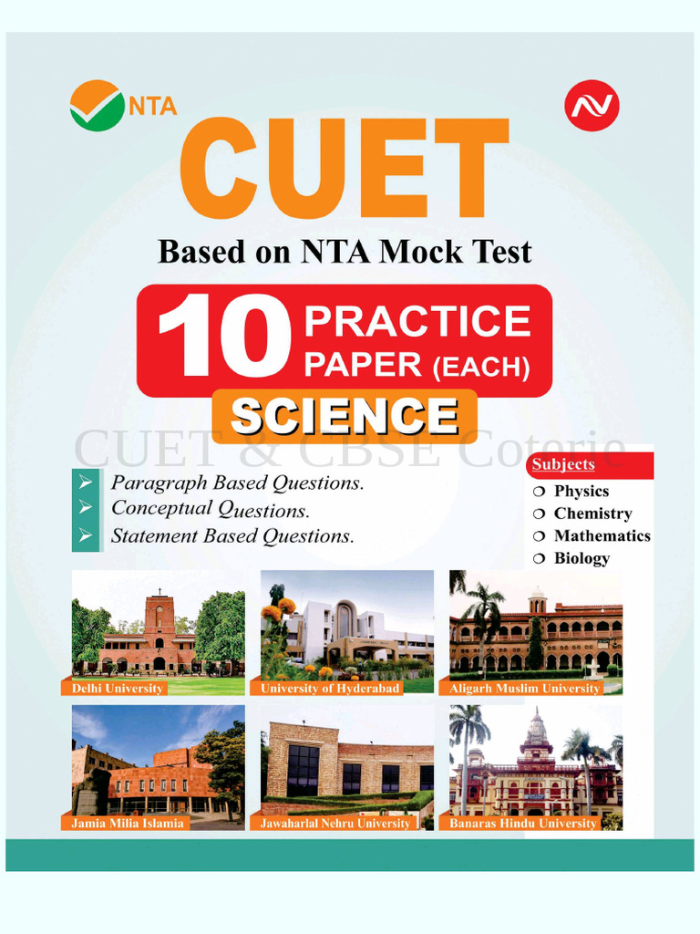 AV CUET Science Mocks by CUET & CBSE Coterie | PDF