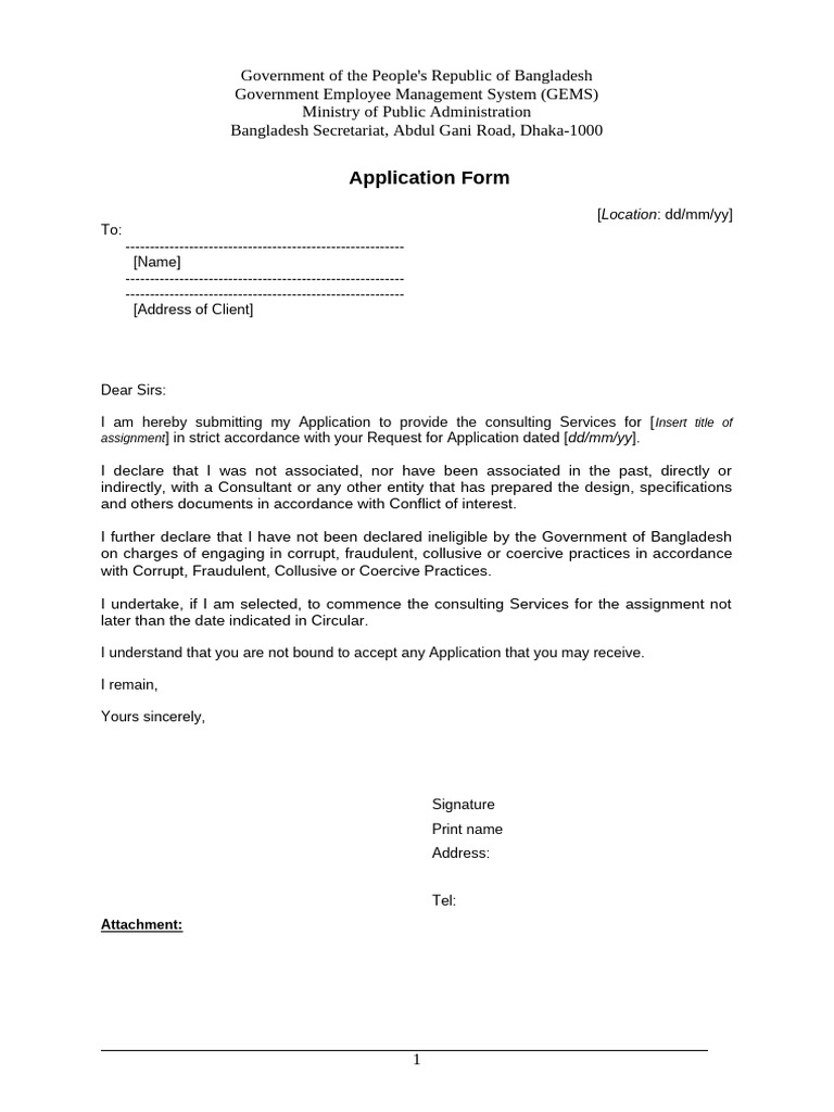 Application Format | PDF