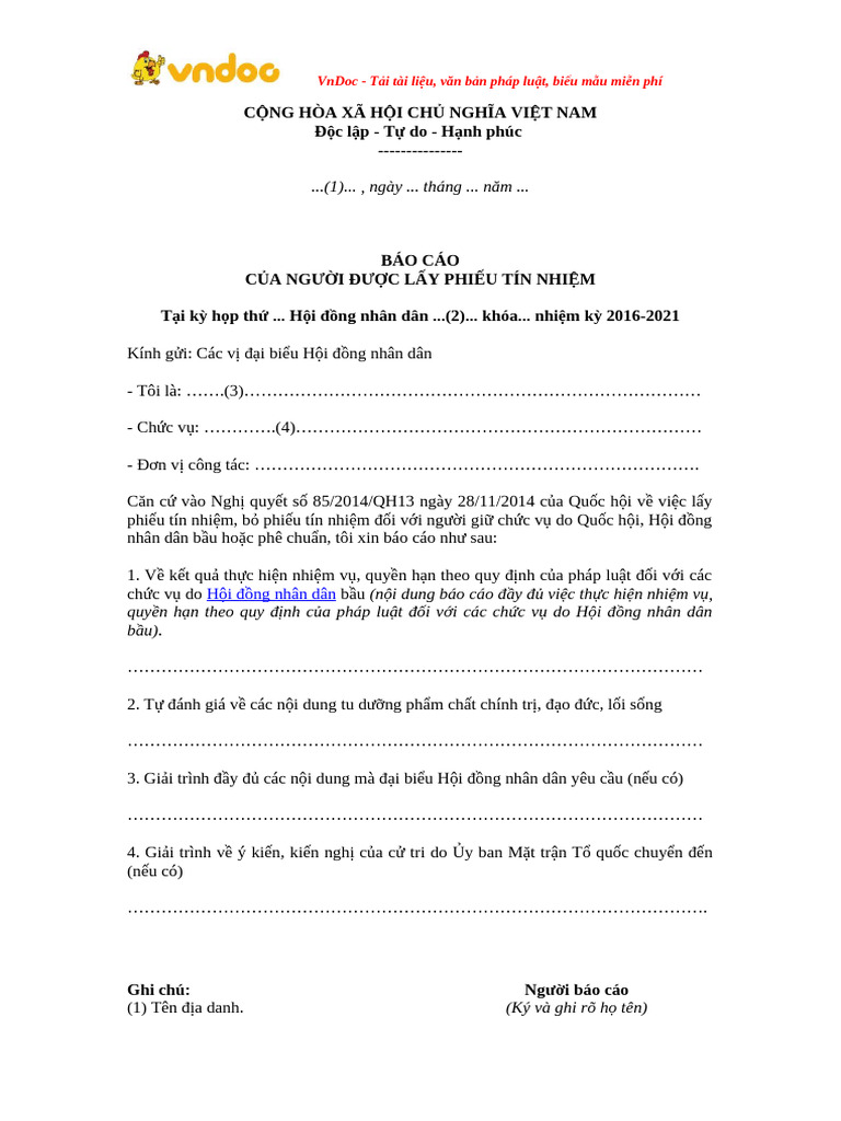 Bao cao cua nguoi duoc lay phieu tin nhiem pdf