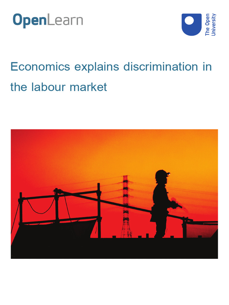 Economics Explains Discrimination in The Labour Market Printable | PDF