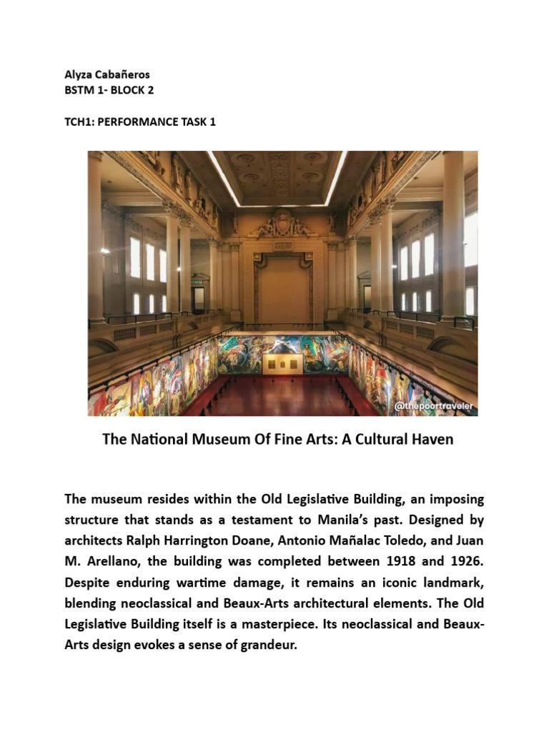 National Museum of Fine Arts Overview | PDF | Museum | Fine Art