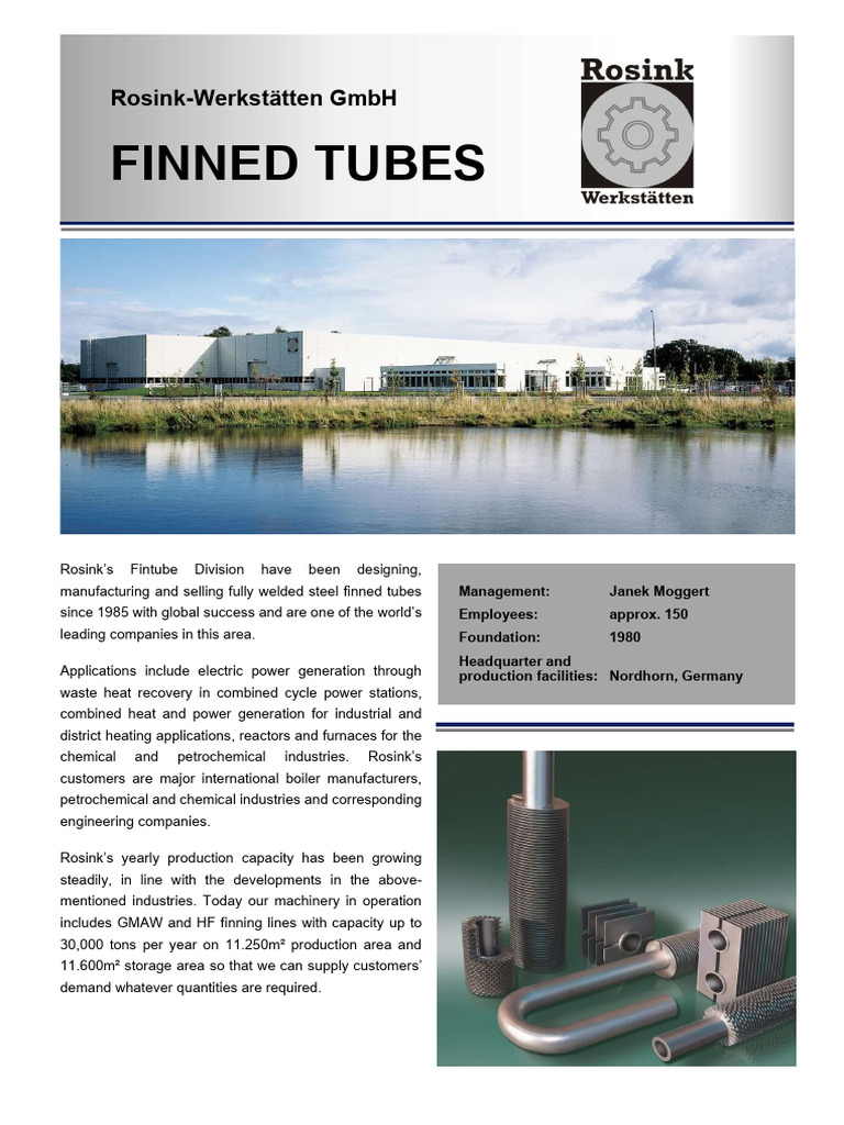 01 Rosink Finned Tubes | PDF