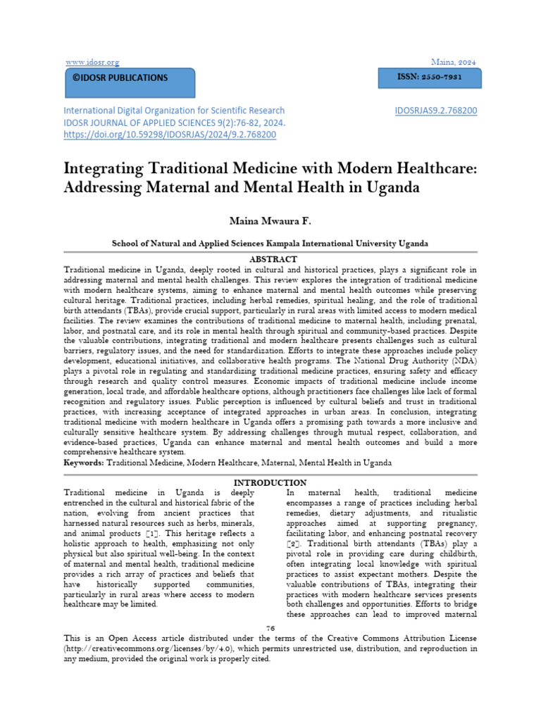 Integrating Traditional and Modern Health | PDF | Alternative Medicine ...