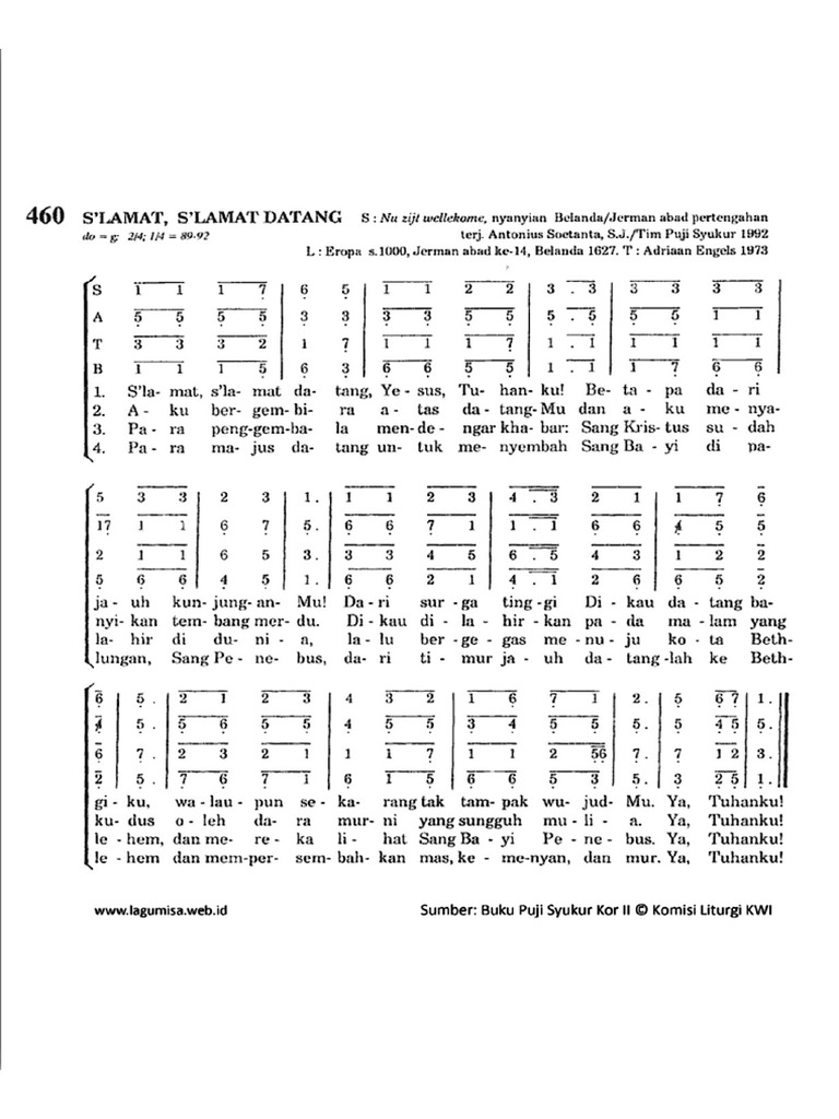PS 460 Slamat Slamat Datang | PDF