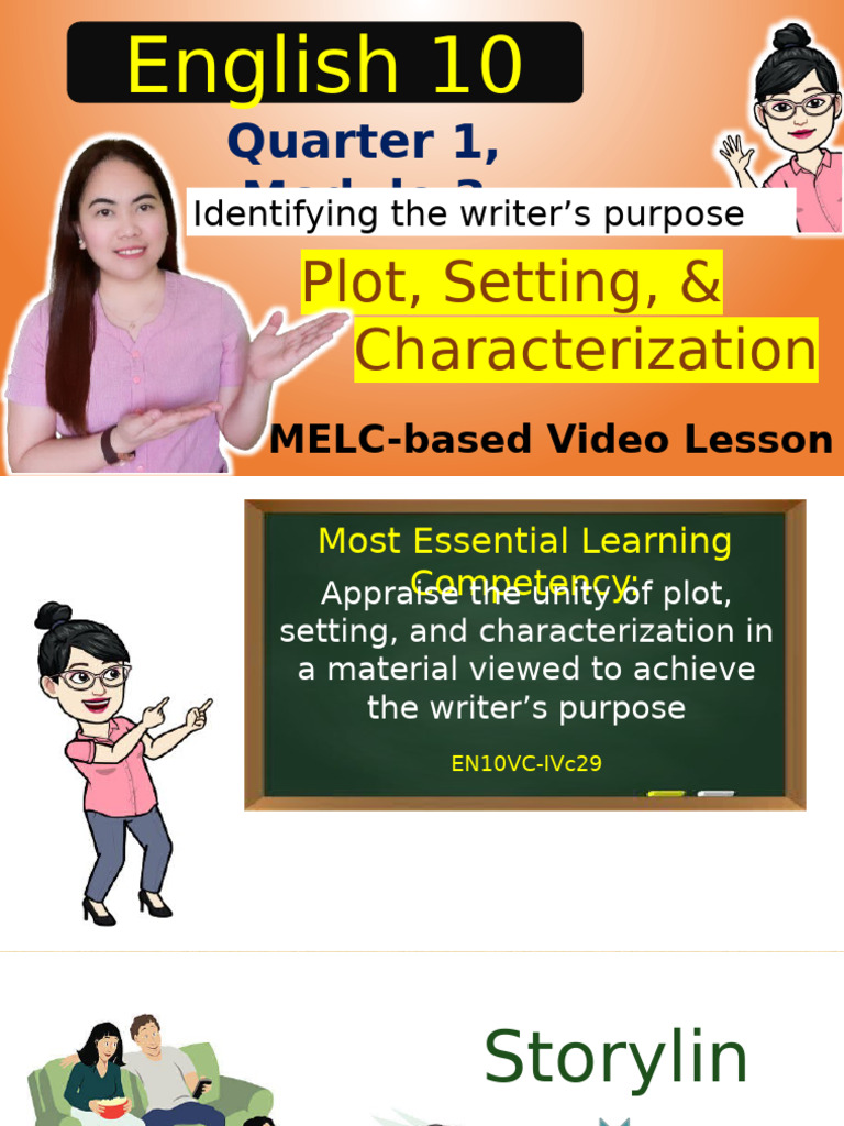 Q1 Module 3 Elements of A Story Plot Setting Characterization | PDF
