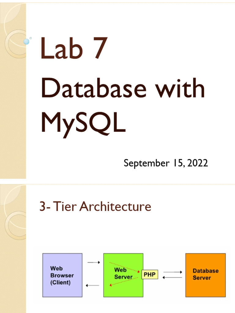 Lab 6 - DB Creation | PDF