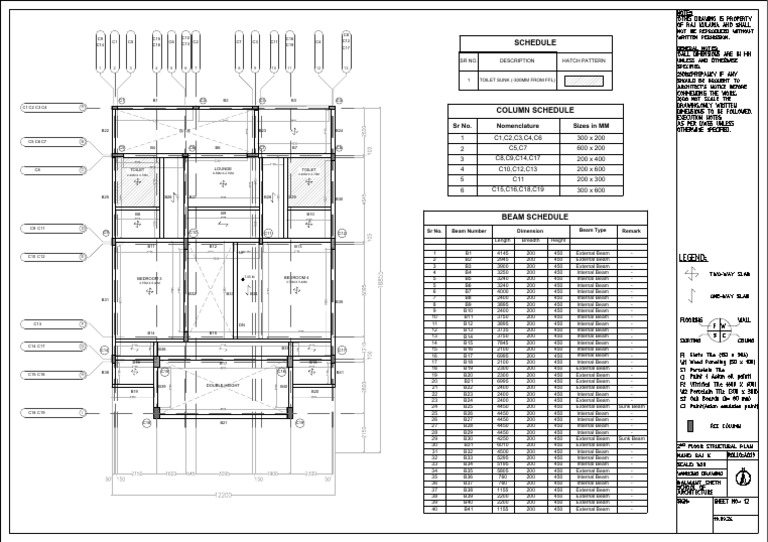 2ND FLOOR STRUCTURAL PLAN | PDF