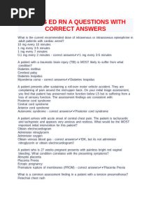 Relias Ed RN A Questions With Correct Answers