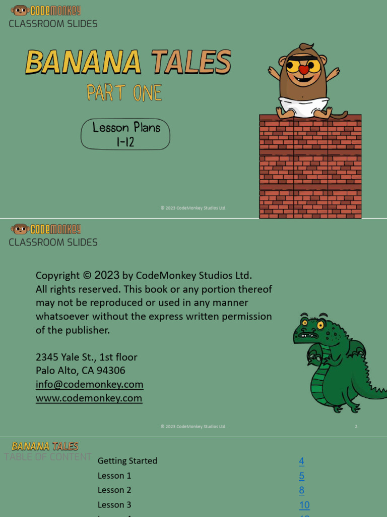 Banana Tales Slides 1 PDF Software Engineering Teaching Methods